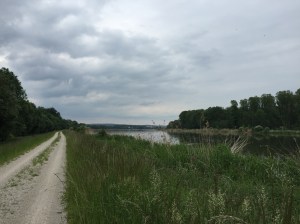 Gravel path on the levee